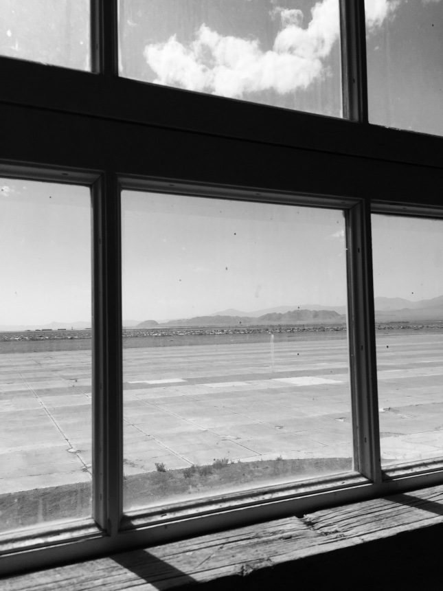 Looking at the flight apron through the office window of Col. Paul Tibbets, Jr. (Photo by Clint Thomsen)